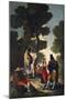 The Maja and the Cloaked Men, or A Walk through Andalusia, 1777.-Francisco de Goya y Lucientes-Mounted Giclee Print