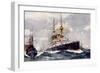 The "Majestic." Flagship of the Channel Squadron, 1901-Charles Edward Dixon-Framed Giclee Print