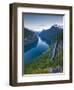 The Majestic Geiranger Fjord Illuminated at Dusk, Geiranger, More Og Romsdal, Norway-Doug Pearson-Framed Photographic Print