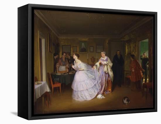 The Major Makes a Proposal, 1851-Pavel Andreyevich Fedotov-Framed Stretched Canvas