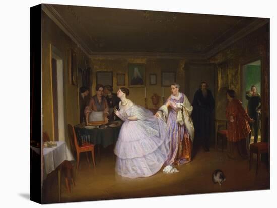 The Major Makes a Proposal, 1851-Pavel Andreyevich Fedotov-Stretched Canvas