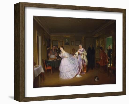 The Major Makes a Proposal, 1851-Pavel Andreyevich Fedotov-Framed Giclee Print