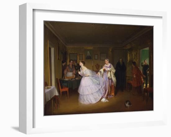 The Major Makes a Proposal, 1851-Pavel Andreyevich Fedotov-Framed Giclee Print