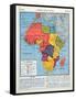 The Major Political Divisions of Africa with French-null-Framed Stretched Canvas
