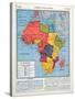 The Major Political Divisions of Africa with French-null-Stretched Canvas