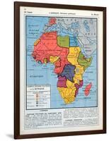 The Major Political Divisions of Africa with French-null-Framed Giclee Print