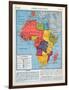 The Major Political Divisions of Africa with French-null-Framed Giclee Print