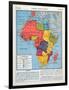 The Major Political Divisions of Africa with French-null-Framed Giclee Print