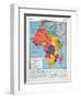 The Major Political Divisions of Africa with French-null-Framed Premium Giclee Print