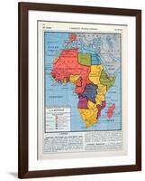 The Major Political Divisions of Africa with French-null-Framed Giclee Print