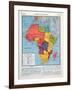 The Major Political Divisions of Africa with French-null-Framed Giclee Print