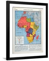 The Major Political Divisions of Africa with French-null-Framed Giclee Print