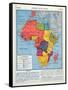 The Major Political Divisions of Africa with French-null-Framed Stretched Canvas