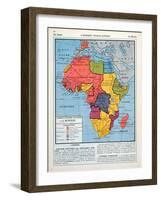 The Major Political Divisions of Africa with French-null-Framed Giclee Print