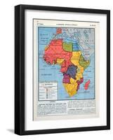 The Major Political Divisions of Africa with French-null-Framed Giclee Print