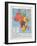 The Major Political Divisions of Africa with French-null-Framed Giclee Print