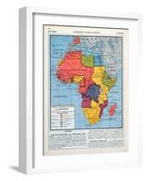 The Major Political Divisions of Africa with French-null-Framed Giclee Print