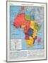 The Major Political Divisions of Africa with French-null-Mounted Giclee Print