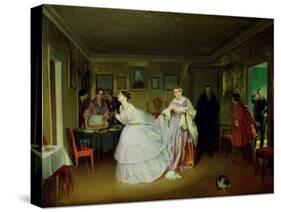 The Major's Marriage Proposal, 1851-Pavel Andreevich Fedotov-Stretched Canvas