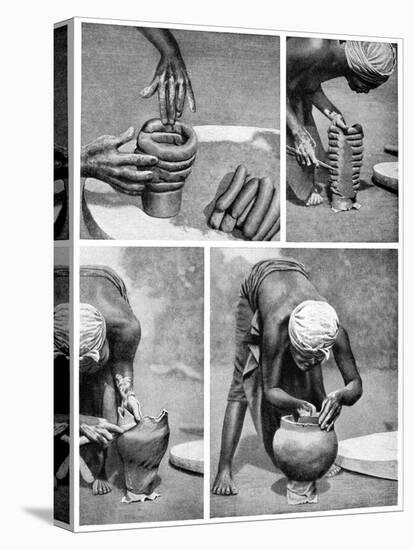The Making of a Pot, Mendi, Papua New Guinea, 1922-Northcote Thomas-Stretched Canvas