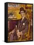 The Malacca Cane, a Portrait of Duncan Macdonald, Esq, Seated-George Leslie Hunter-Framed Stretched Canvas