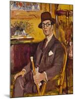 The Malacca Cane, a Portrait of Duncan Macdonald, Esq, Seated-George Leslie Hunter-Mounted Giclee Print