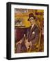 The Malacca Cane, a Portrait of Duncan Macdonald, Esq, Seated-George Leslie Hunter-Framed Giclee Print