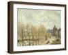 The Malaquais Quay in the Morning, Sunny Weather, 1903-Camille Pissarro-Framed Giclee Print