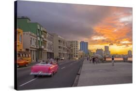 The Malecon, Havana, Cuba, West Indies, Caribbean, Central America-Alan Copson-Stretched Canvas