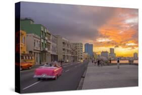 The Malecon, Havana, Cuba, West Indies, Caribbean, Central America-Alan Copson-Stretched Canvas