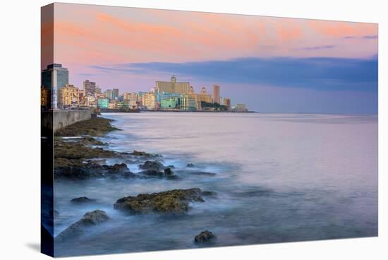 The Malecon, Havana, Cuba, West Indies, Caribbean, Central America-Alan Copson-Stretched Canvas