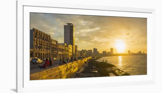 The Malecon, Havana, Cuba, West Indies, Caribbean, Central America-Alan Copson-Framed Photographic Print