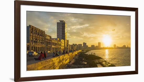 The Malecon, Havana, Cuba, West Indies, Caribbean, Central America-Alan Copson-Framed Photographic Print