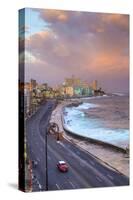 The Malecon Looking Towards Vedado, Havana, Cuba-Jon Arnold-Stretched Canvas