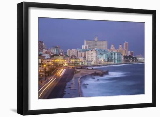 The Malecon Looking Towards Vedado, Havana, Cuba-Jon Arnold-Framed Photographic Print