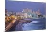 The Malecon Looking Towards Vedado, Havana, Cuba-Jon Arnold-Mounted Photographic Print