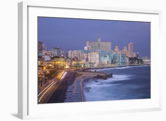 The Malecon Looking Towards Vedado, Havana, Cuba-Jon Arnold-Framed Photographic Print