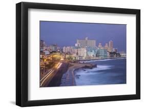 The Malecon Looking Towards Vedado, Havana, Cuba-Jon Arnold-Framed Photographic Print