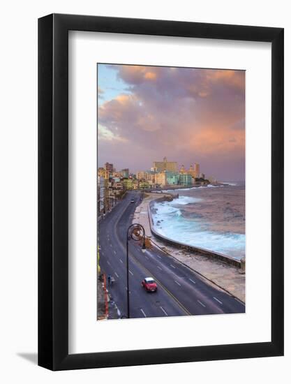 The Malecon Looking Towards Vedado, Havana, Cuba-Jon Arnold-Framed Photographic Print