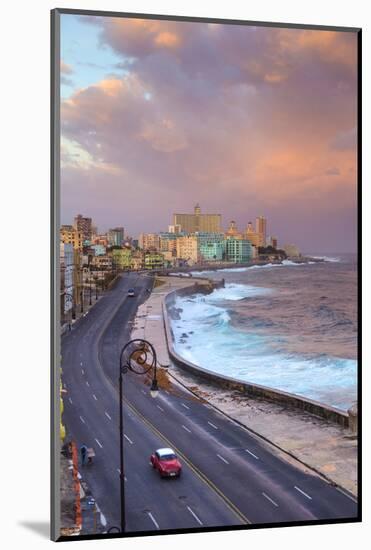 The Malecon Looking Towards Vedado, Havana, Cuba-Jon Arnold-Mounted Photographic Print