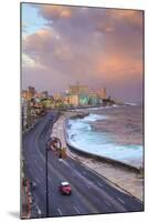 The Malecon Looking Towards Vedado, Havana, Cuba-Jon Arnold-Mounted Photographic Print