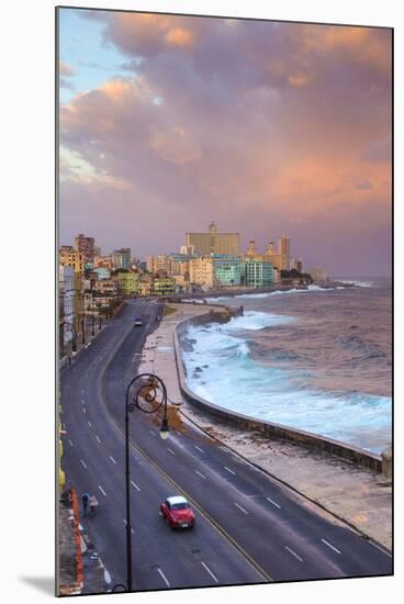 The Malecon Looking Towards Vedado, Havana, Cuba-Jon Arnold-Mounted Photographic Print