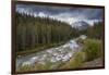 The Maligne River meandering through the Canadian Rockies, Jasper National Park-Adam Burton-Framed Photographic Print