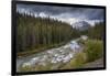 The Maligne River meandering through the Canadian Rockies, Jasper National Park-Adam Burton-Framed Photographic Print