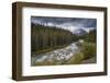 The Maligne River meandering through the Canadian Rockies, Jasper National Park-Adam Burton-Framed Photographic Print