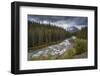 The Maligne River meandering through the Canadian Rockies, Jasper National Park-Adam Burton-Framed Photographic Print