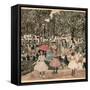 The Mall, Central Park. Dated: 1900/1903. Dimensions: overall: 55.9 x 50.8 cm (22 x 20 in.). Med...-Maurice Brazil Prendergast-Framed Stretched Canvas