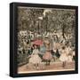 The Mall, Central Park. Dated: 1900/1903. Dimensions: overall: 55.9 x 50.8 cm (22 x 20 in.). Med...-Maurice Brazil Prendergast-Framed Poster