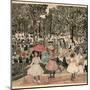 The Mall, Central Park. Dated: 1900/1903. Dimensions: overall: 55.9 x 50.8 cm (22 x 20 in.). Med...-Maurice Brazil Prendergast-Mounted Poster