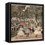 The Mall, Central Park. Dated: 1900/1903. Dimensions: overall: 55.9 x 50.8 cm (22 x 20 in.). Med...-Maurice Brazil Prendergast-Framed Stretched Canvas